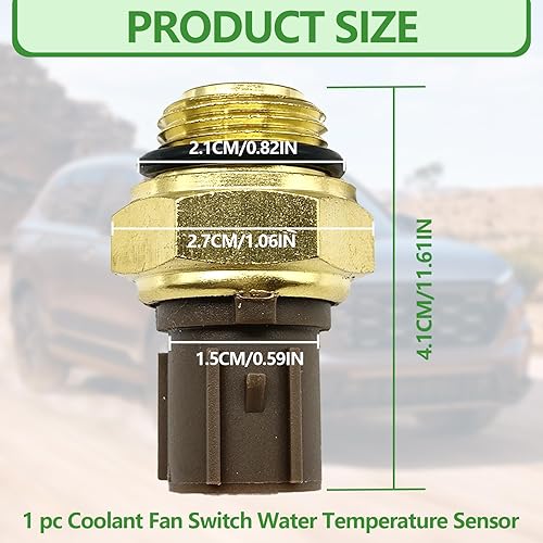 Miniatura 2 de Sensor de temperatura del refrigerante del motor, interruptor del ventilador del refrigerante del radiador, sensor de temperatura del agua