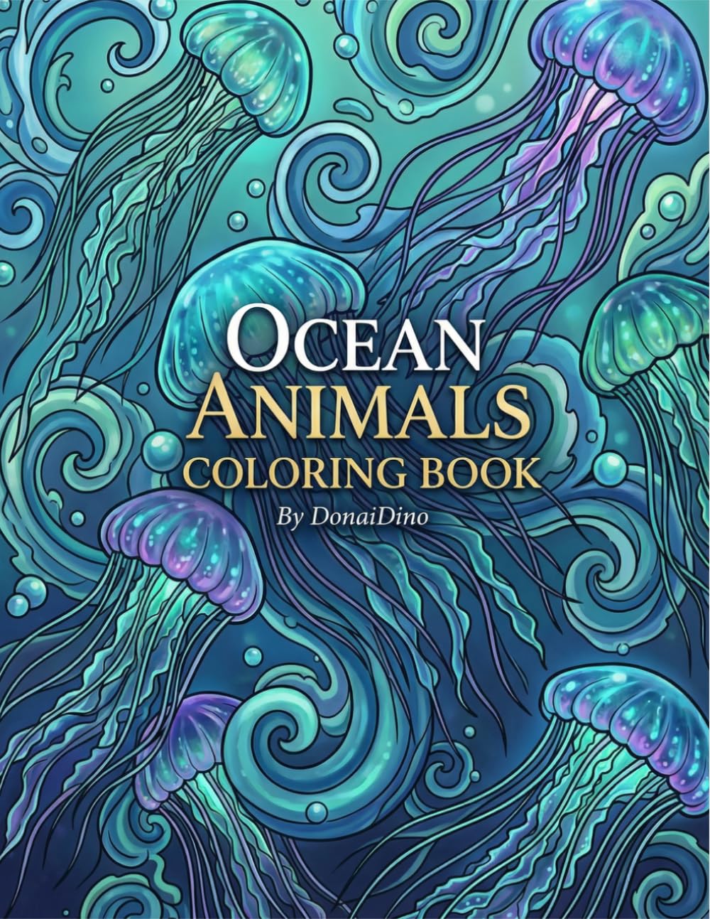 Ocean Animals Coloring Book for Kids: A Fun and Easy Collection Ocean Animals with Simple, Bold Designs for Toddlers and Preschoolers