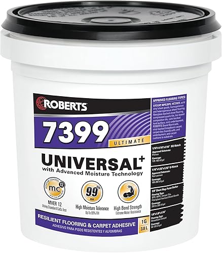 ROBERTS 7399 Universal+ - Adhesivo resistente para suelos y alfombras, 1 galón.