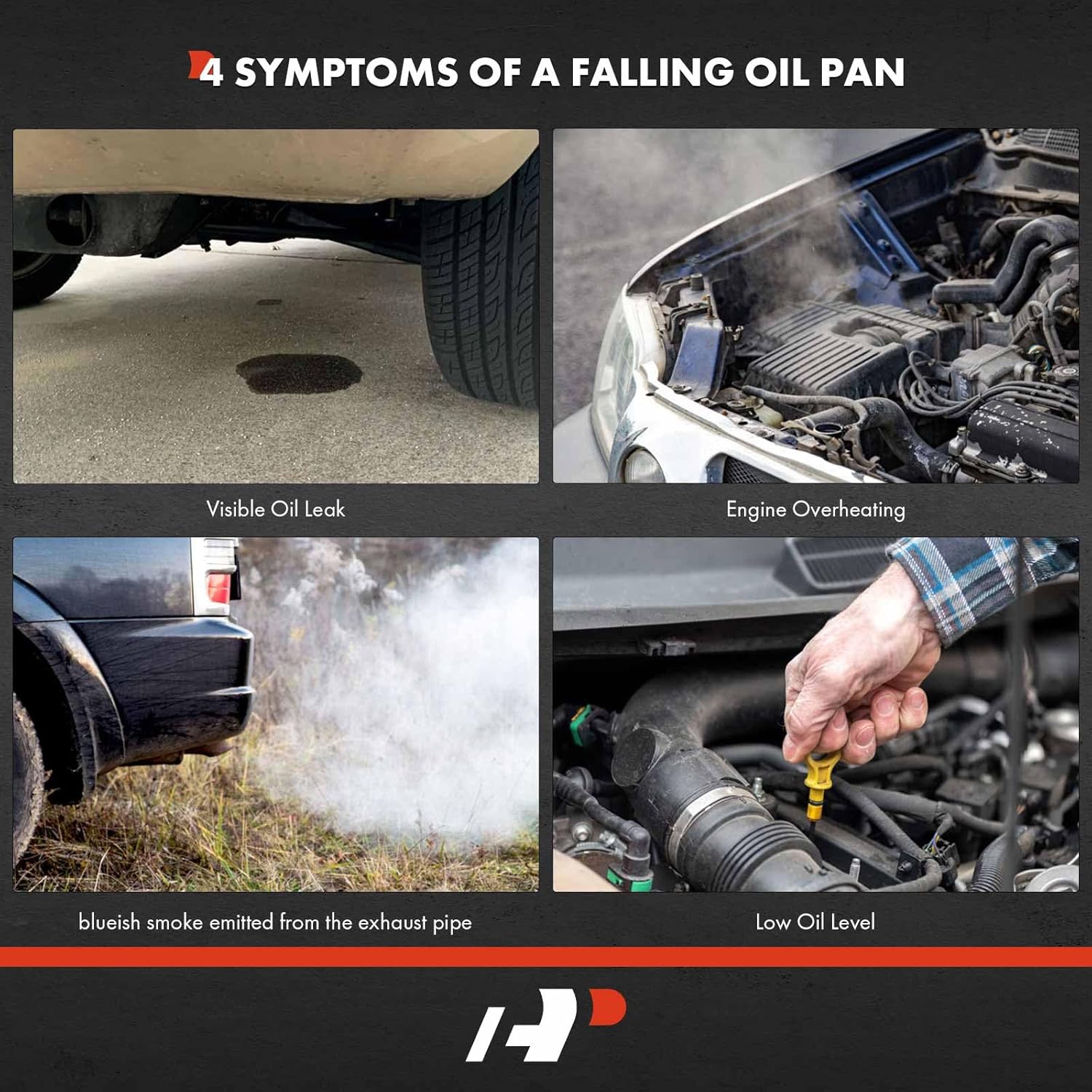 A-Premium Transmission Oil Pan with Drain Plug Compatible with Honda CR-V CRV 2015-2021, Civic 2016-2021, Accord 2015-2021, Automatic CVT Transmission