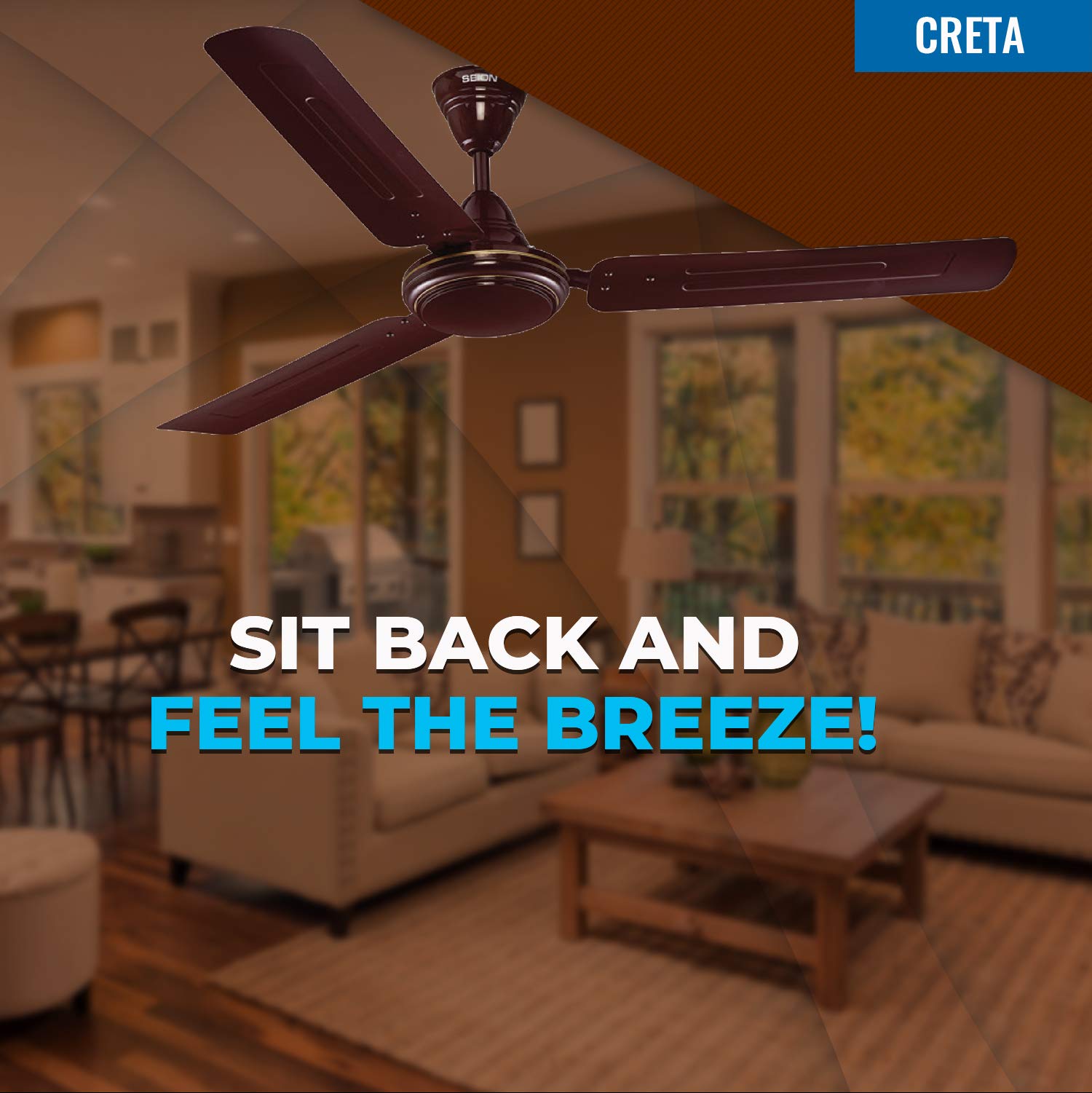 Buy Seion Ceiling Fan Creta 1200 MM 