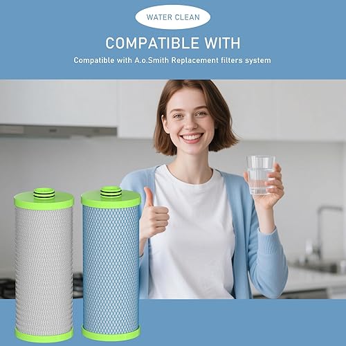 Miniatura 4 de El filtro de agua limpia AO-US-200-R de 2 etapas es compatible con el sistema de filtro de agua AO Smith Claryum