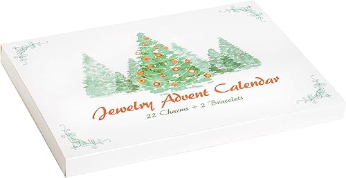 Miniatura 2 de Red Co. Calendario de Adviento de Navidad con 2 pulseras y 22 dijes únicos, juego de joyas  24 regalos en total para hija, sobrina, nieta