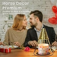 Vista 4 de Lámpara calentadora de velas con temporizador, regulable, regalo del día de San Valentín, calentador de velas de altura ajustable, lámpara de vela