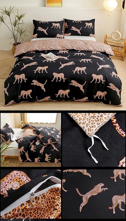 Bedding, Duvet Cover, Pillowcase, Printed Fitted Sheet Three-Piece Set