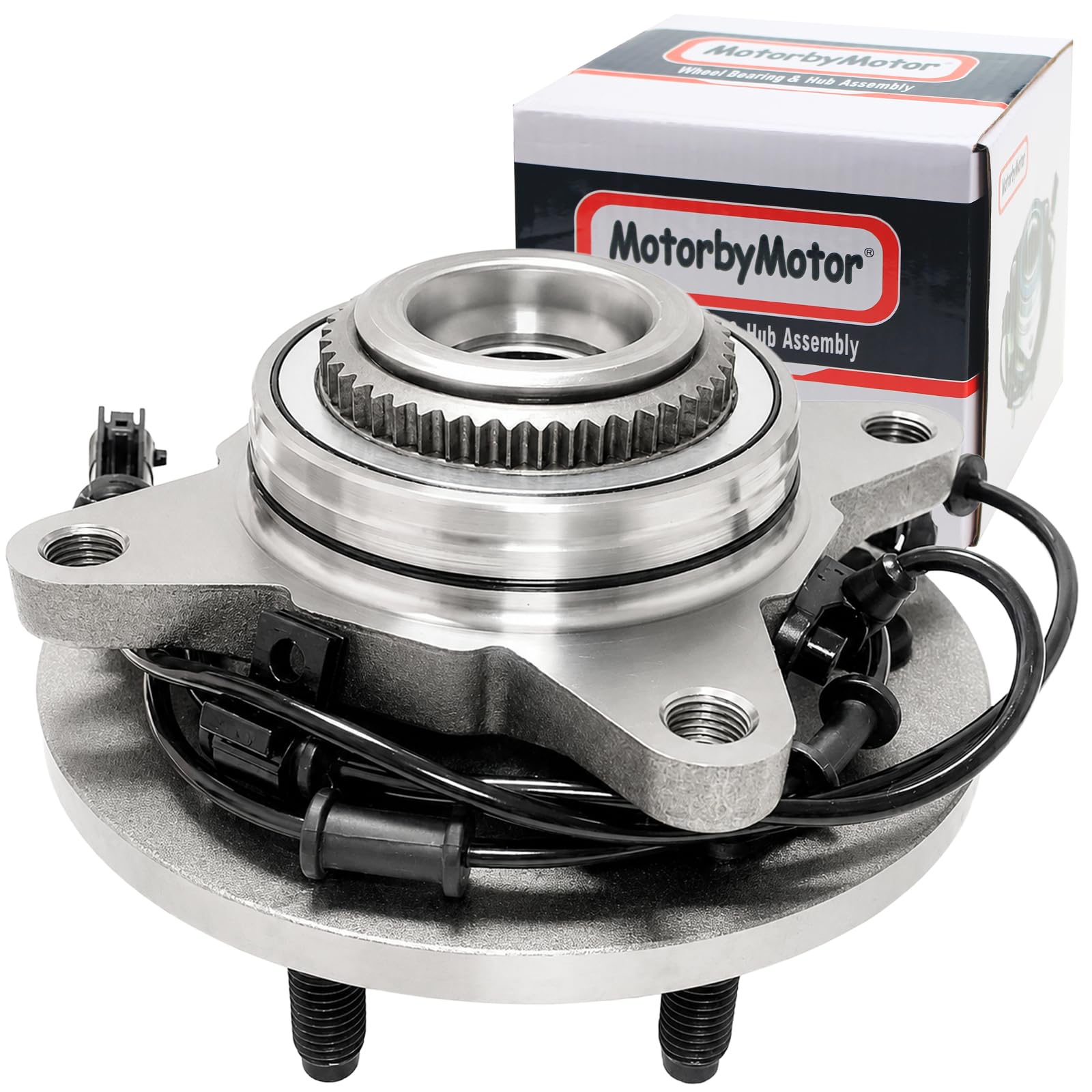 MotorbyMotor 515043 Front Wheel Bearing Hub Assembly 4WD with ABS 6 Lugs Fits for 2004-2008 Ford F-150, 2003-2006 Ford Expedition, 2003-2006 Lincoln Navigator, 2006-2008 Lincoln Mark LT Hub Bearing