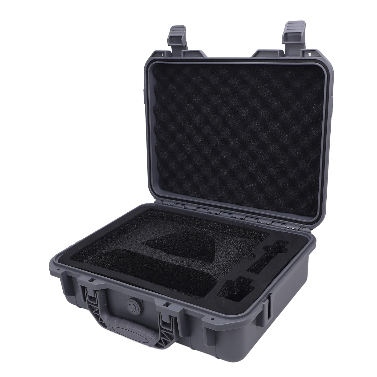 Generic Mini Dish Twarde Etui Odporne na Wstrząsy Pudełko do Przechowywania w Podróży Jasnoszary IP67 Odporny na Deszcz, Odporny Uderzenia, Wygodny Uchwyt do Przenoszenia, materiał EVA ABS