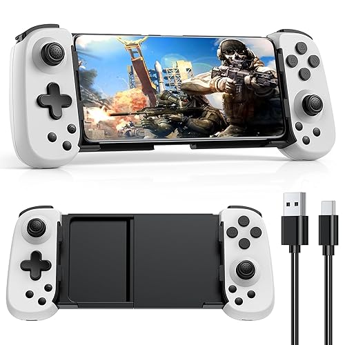 YUANHOT Gaming Controller for iPhoneAndroid,Mobile Bluetooth Phone Controller,Wireless Gamepad Console,Play PlayStation Xbox Cloud Steam Link Switch