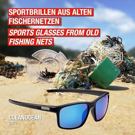 SWISSEYE Fun Sportbril (100% UVA-, UVB- en UVC-bescherming, splintervrij materiaal TR90, polycarbonaat glazen, inclusief microvezelzak), matzwart/zwart