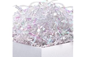 PAPER FAIR Iridescent White Easter Grass Crinkle Cut