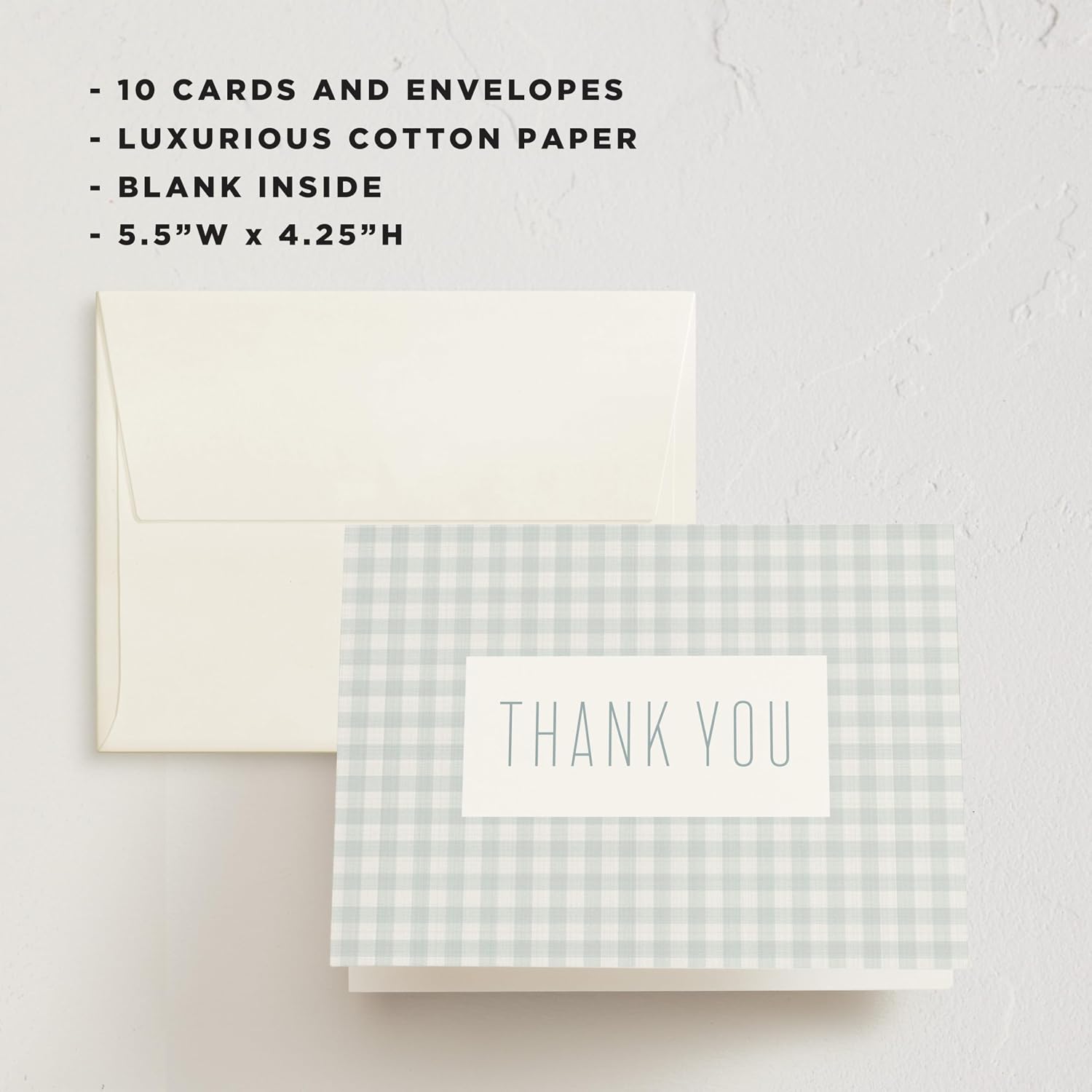 Minted Thank You Cards 10 Pack Charming Design Folded 4.25 x 5.5 Inch Blank Greeting Cards with Envelopes for Wedding Baby Shower Graduation Appreciation Notes and Everyday Gratitude image 4