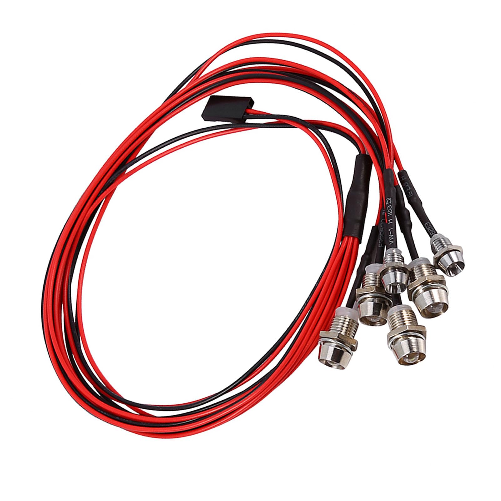 Akozon Upgraded 3-7V 6 LEDs Light Set for 1/10 RC Model Car Truck, 5mm/3mm LED Headlight Taillights