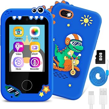 Kids Touchscreen Smart Phone Toy for Boys with Dual Cameras & Music