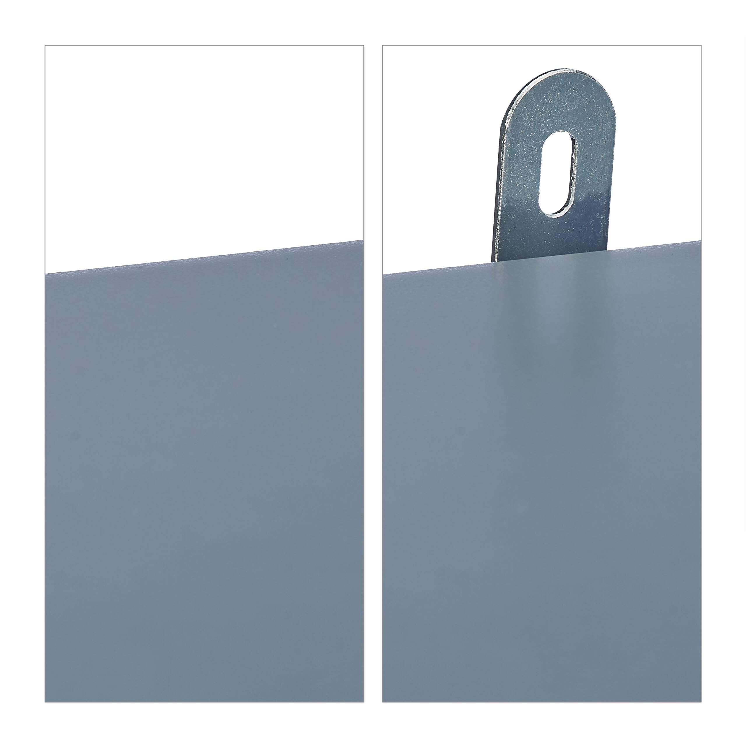 Relaxdays Scaffale Bambini 4 Scomparti Aperti 1 Porticina MDF 60x60x30cm Bianco Grigio