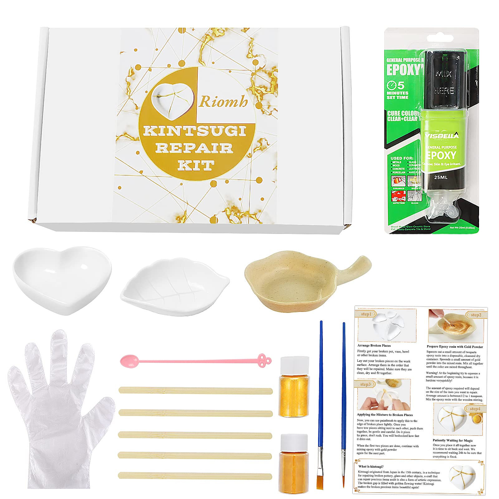 Buy Kintsugi Repair kit, Pottery Repair kit Comes with Two Mini