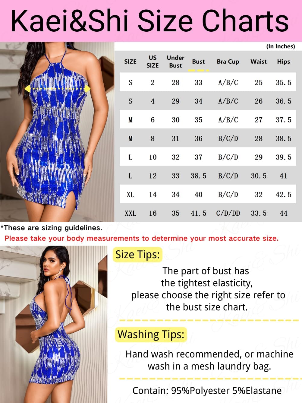 Kaei&Shi Sequin Dress for Women, Sexy Sparkly Dress Glitter Dress, New Years Eve Nye Dresses Disco