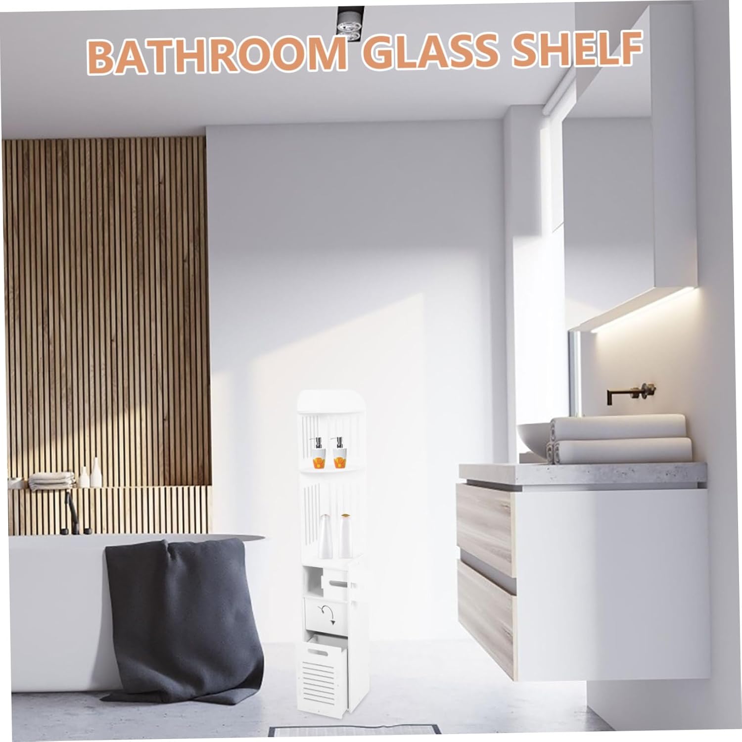 Bathroom Shelf Over Toilet Corner Cabinet Storage Organizer for Bathroom Supplies