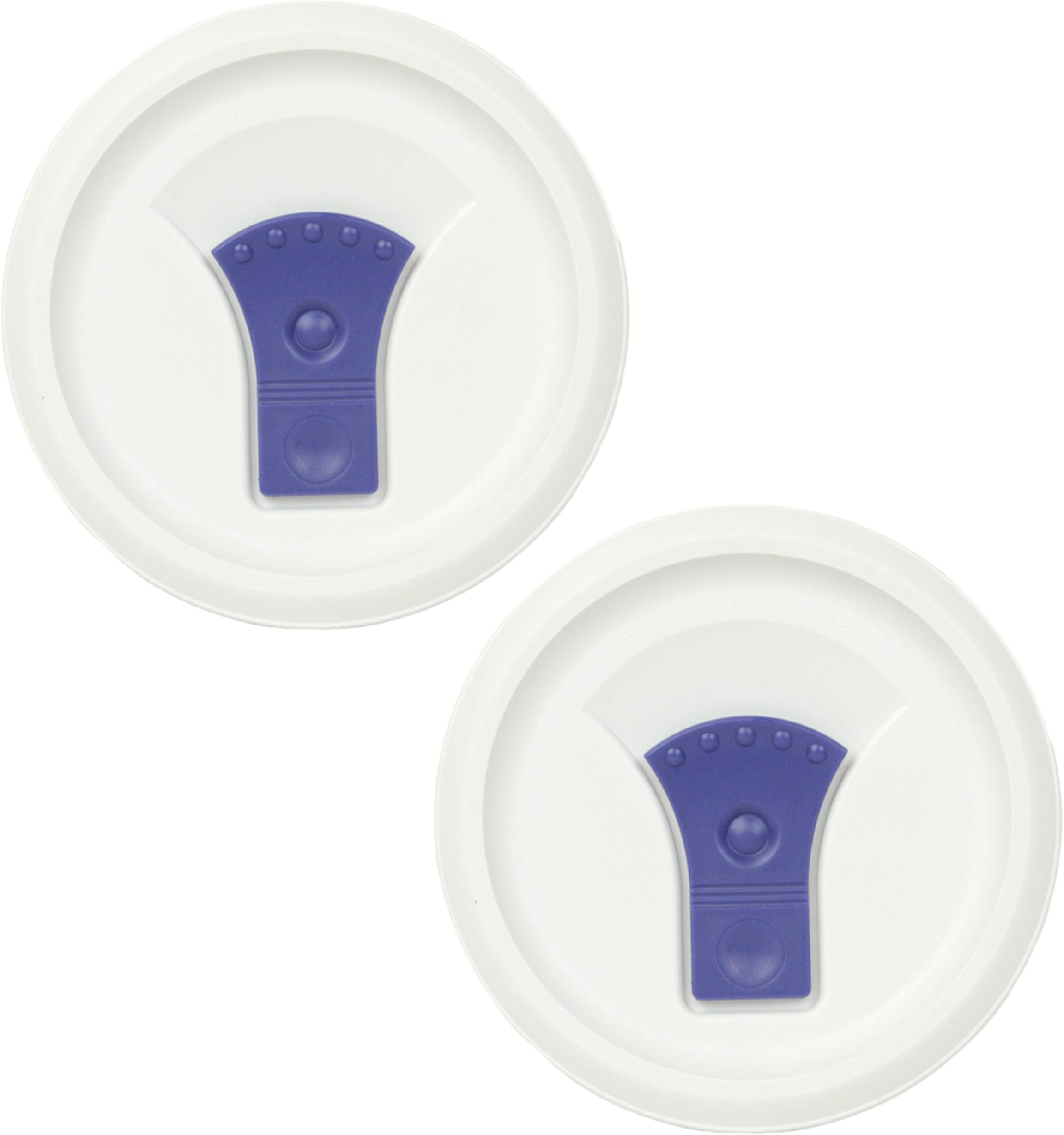 FM-22-VPC 20oz French White Round Soup Mug Pop-Ins Vented Lid - 2 Pack