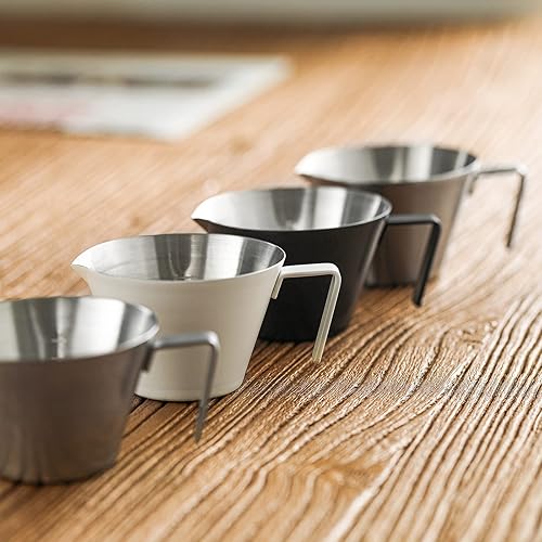 Miniatura 8 de MHW-3BOMBER Taza medidora de café expreso con taza de salsa de 1 onza2 onzas3 onzas, taza de acero inoxidable para verter salsa de tomate, salsa de