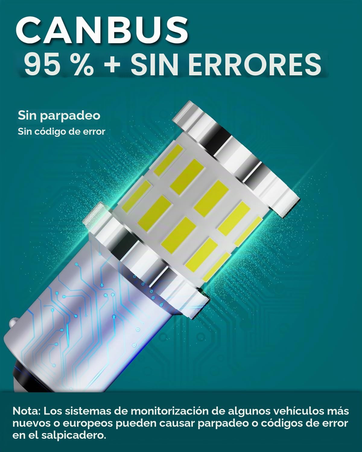 2PCS BA9S Bombillas LED 12V 24V Blanco Bombilla T4W Luces de Matrícula Luces Interiores 300LM 6500K