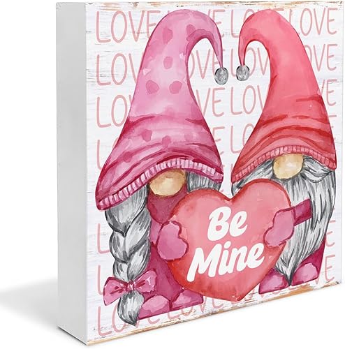 Miniatura 13 de Decoración del día de San Valentín – Cartel de feliz día de San Valentín – Decoración del hogar para escritorio, mesa, estante – 5 x 5 pulgadas San