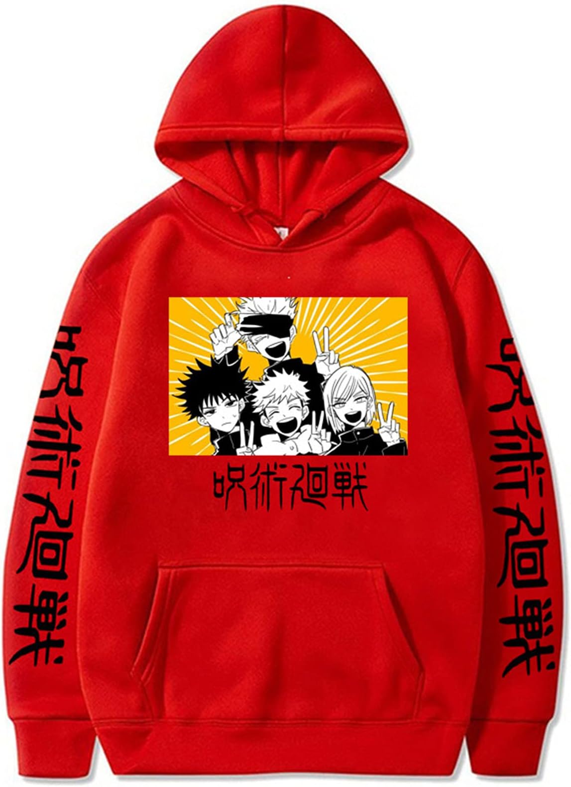 Jujutsu Kaisen Hoodies-Anime Jujutsu Kaisen Gojo Satoru Itadori Yuji Fushiguro Megumi Harajuku Hooded Sweatshirts for Men Women Teens