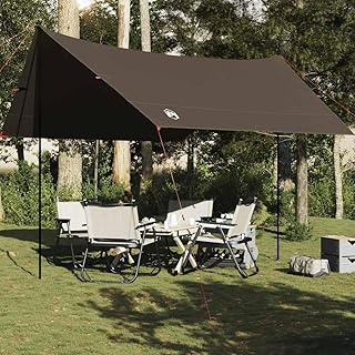 Lona de camping marrón 438 x 376 x 212 cm, impermeable, jiangboyue-4009607