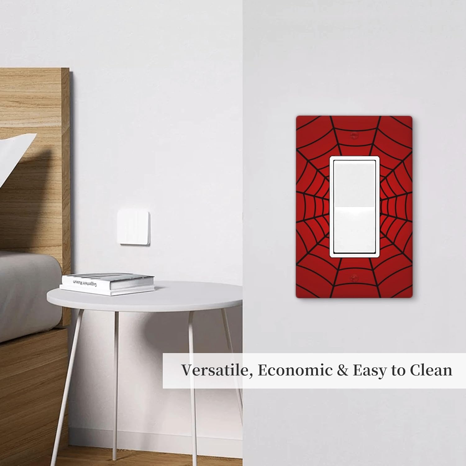 1 Gang Decorator/Rocker Wall Plate,Red Single GFCI Decora Rocker Switch Plate Covers Standard Size, Decorative Light Switch Covers Electrical Faceplate for Bathroom Home Decor