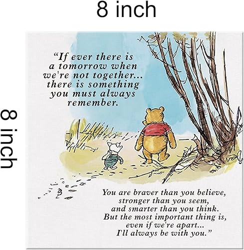 Miniatura 3 de Lienzo decorativo clásico de Winnie the Pooh con frase "If Ever There Is A Tomorrow" ("If Ever There Is A Tomorrow")