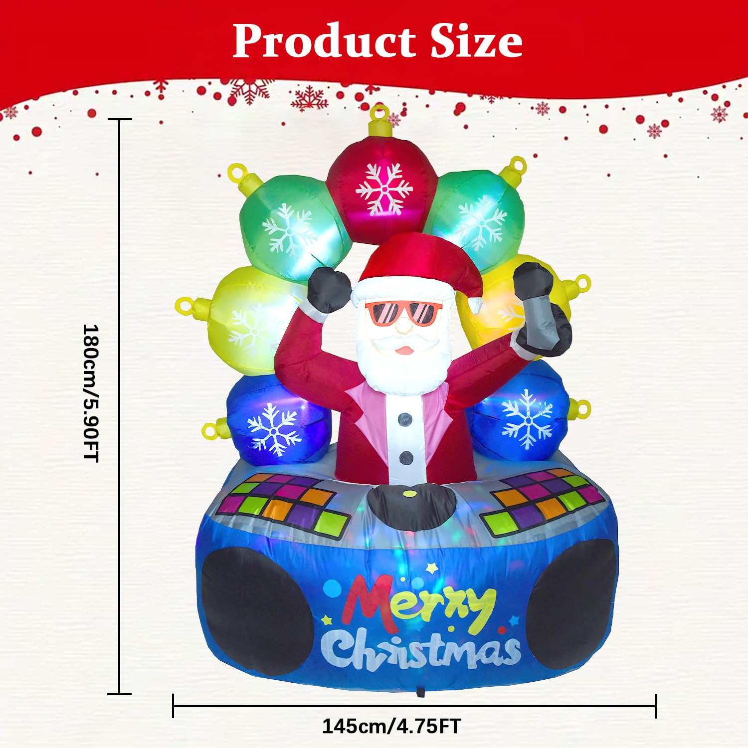 Amazon.co.jp: PIPIMOUSE 高さ6フィート クリスマスサンタ