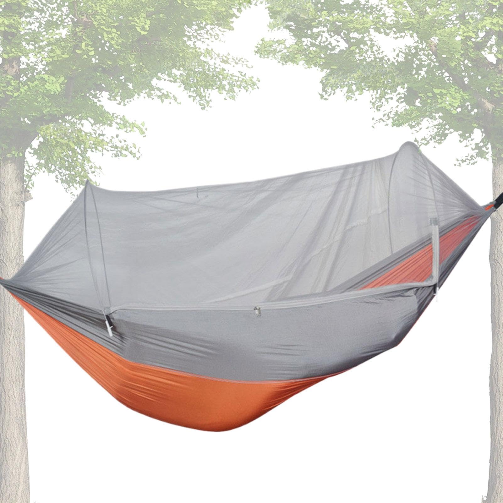 Hamac pour camping en filet qui s'installe tout seul pour soulager le dos