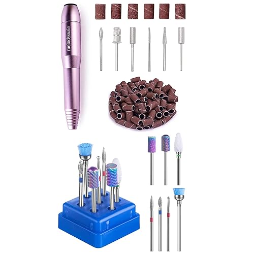 MelodySusie Taladro de uñas eléctrico portátil, kit de lima de uñas profesional eléctrico compacto para acrílico, uñas de gel, manicura y pedicura,