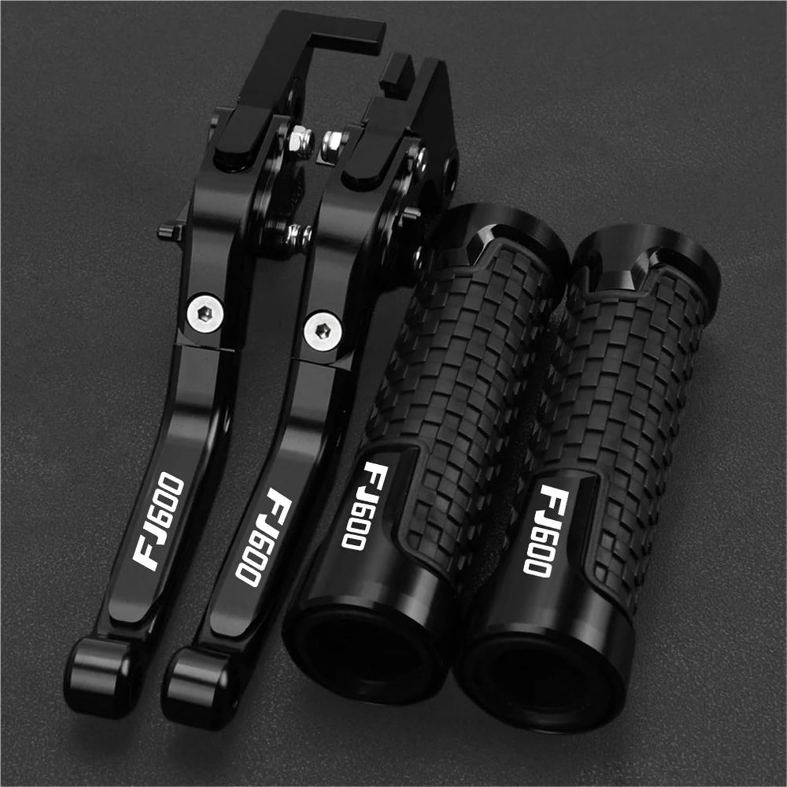 Tgvselpj Black2 Motorcycle Part Folding Extendable Brake Clutch Levers Motorcycle Accessories Parts Adjustable Handle For Y-Amaha Fj600 Fj-600 1984-1998(Black2)