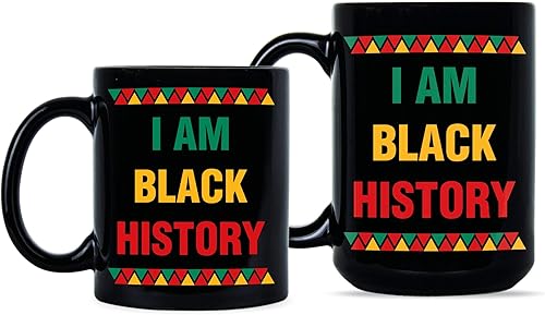 Miniatura 2 de We Got Good Taza de café con texto en inglés "I Am Black History", color negro