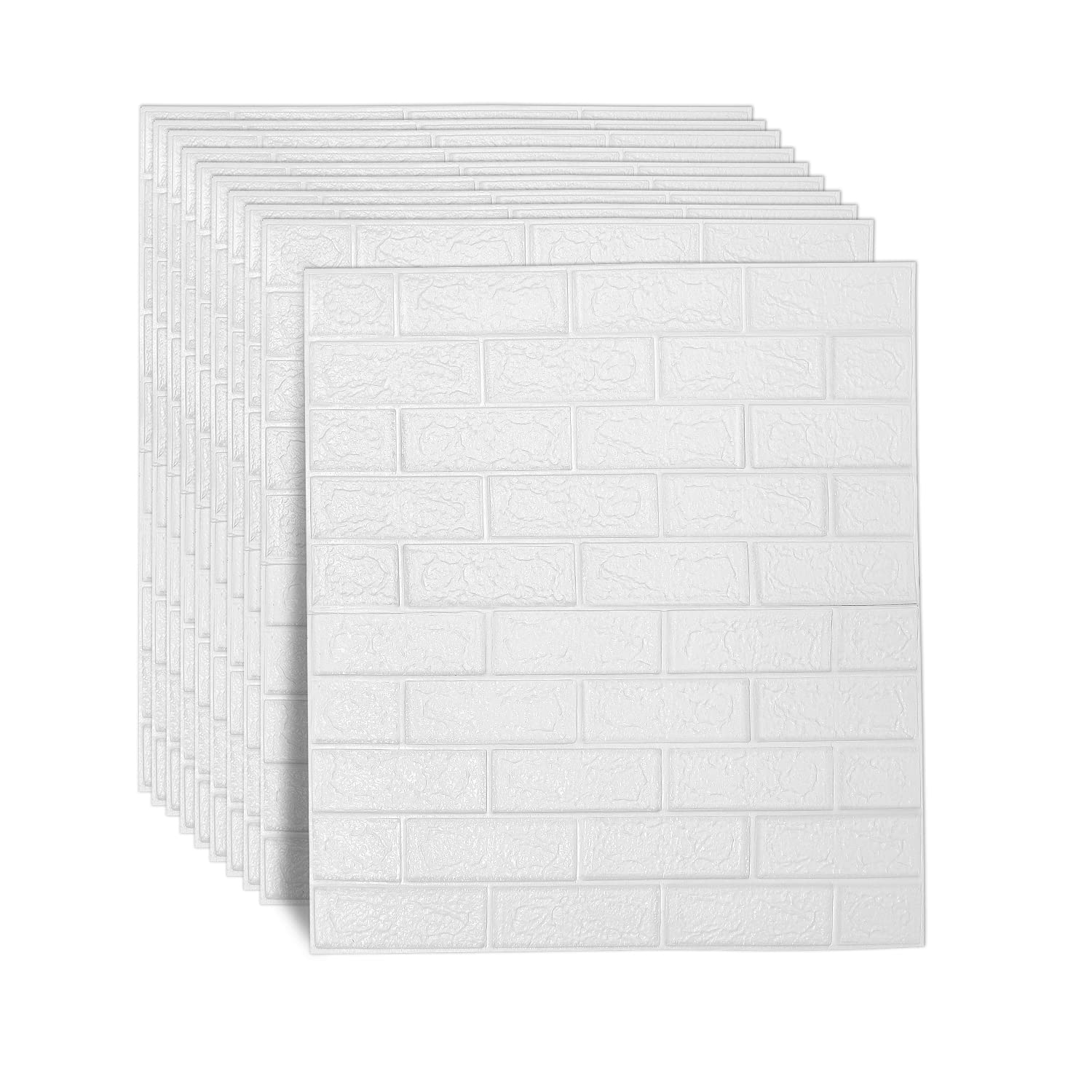 Ikodm 20 Stück Wandpaneele Selbstklebende 77x70cm, Ziegel Tapete, 3D-Steinoptik Mauer Wasserdicht Schaum für Schlafzimmer Wohnzimmer Balkon Küche