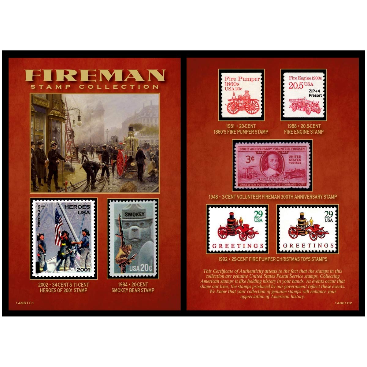 UPM GLOBAL 14961 Fireman Stamp Collection