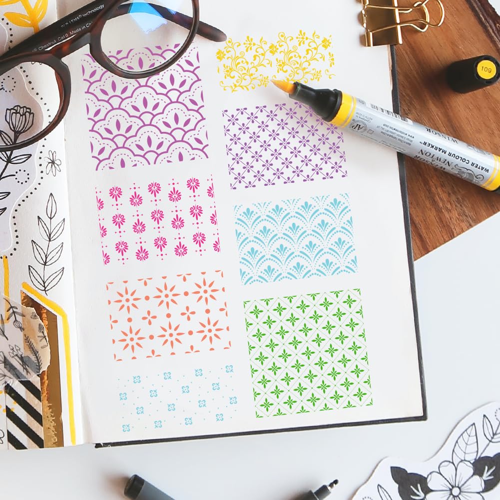 ORIGACH Background Pattern Clear Stamps for Cards Making DIY Scrapbooking Photo Album Decoration, 16 x 11 cm - Image 3