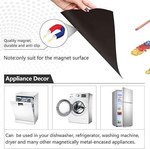 Miniatura 3 de Divertidos gnomos limpiadores, cubierta magnética para lavavajillas, puerta delantera, bonitas, decorativas, únicas, para refrigerador, lámina