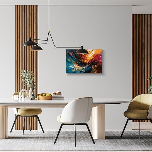 Miniatura 771 de Lienzo artístico para pared, pinturas de arte abstracto, fantasía azul, grafiti colorido sobre fondo blanco; decoración artística moderna para sala