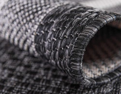 Vista 22 de Unique Loom - Colección Outdoor Border - Tapete para exteriores de borde suave - 5 pies 3 pulgadas x 8 pies, rectangular, azul/marfil azu/marfil