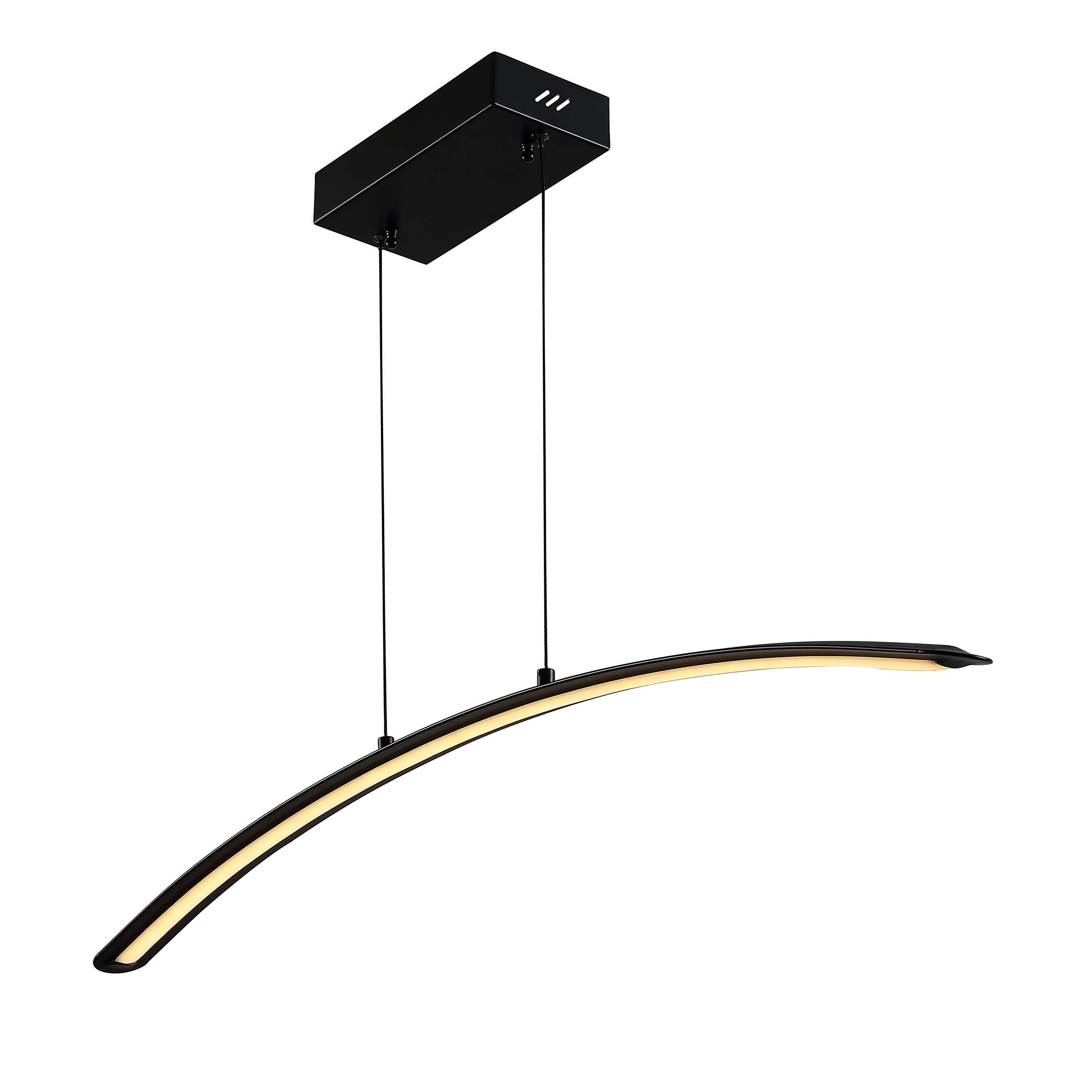 JONATHAN Y JYL7012B Roxanna 41.5" Dimmable Adjustable Integrated LED Metal Linear Pendant Minimalistic Modern Contemporary Dining Room Living Room Kitchen Foyer Bedroom Hallway, Black