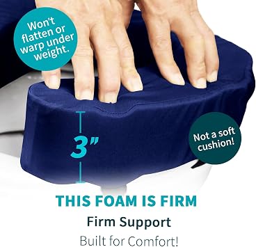 Raised Toilet Seat Cushion High-Density Foam Booster Pad for Elderly, Seniors, Disabled Toilet Riser for Standard & Elongated Toilets Commode Seat Cushion Non-Slip & Easy to Clean (3 inches)