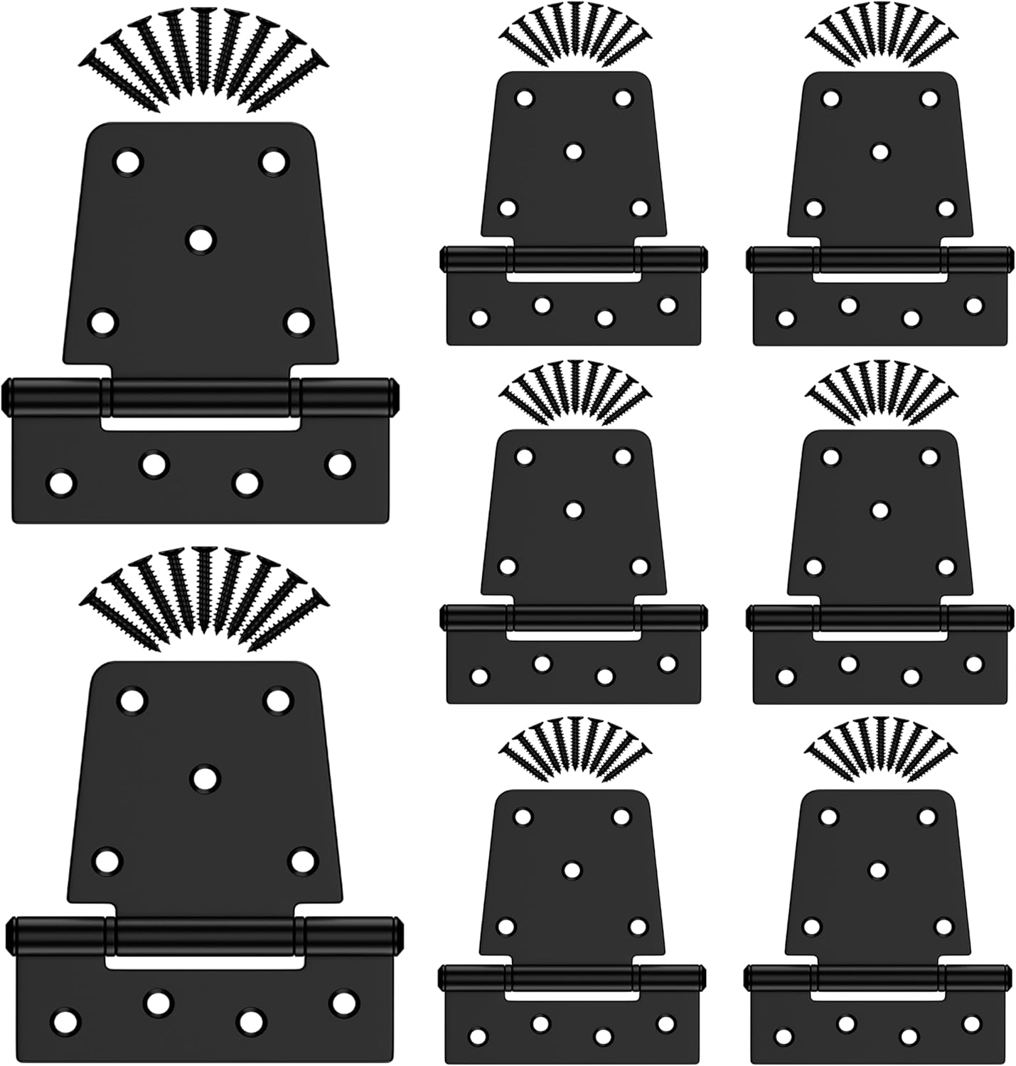 3.5 Inch Heavy Duty Gate Hinges, Extra Thick Gate Hinges for Wooden Fences, Vinyl Fence Gate, Barn Door, Shed,Garage, Gate Door Hinges for Indoor Outdoor(Screws Included, 8 Pack)