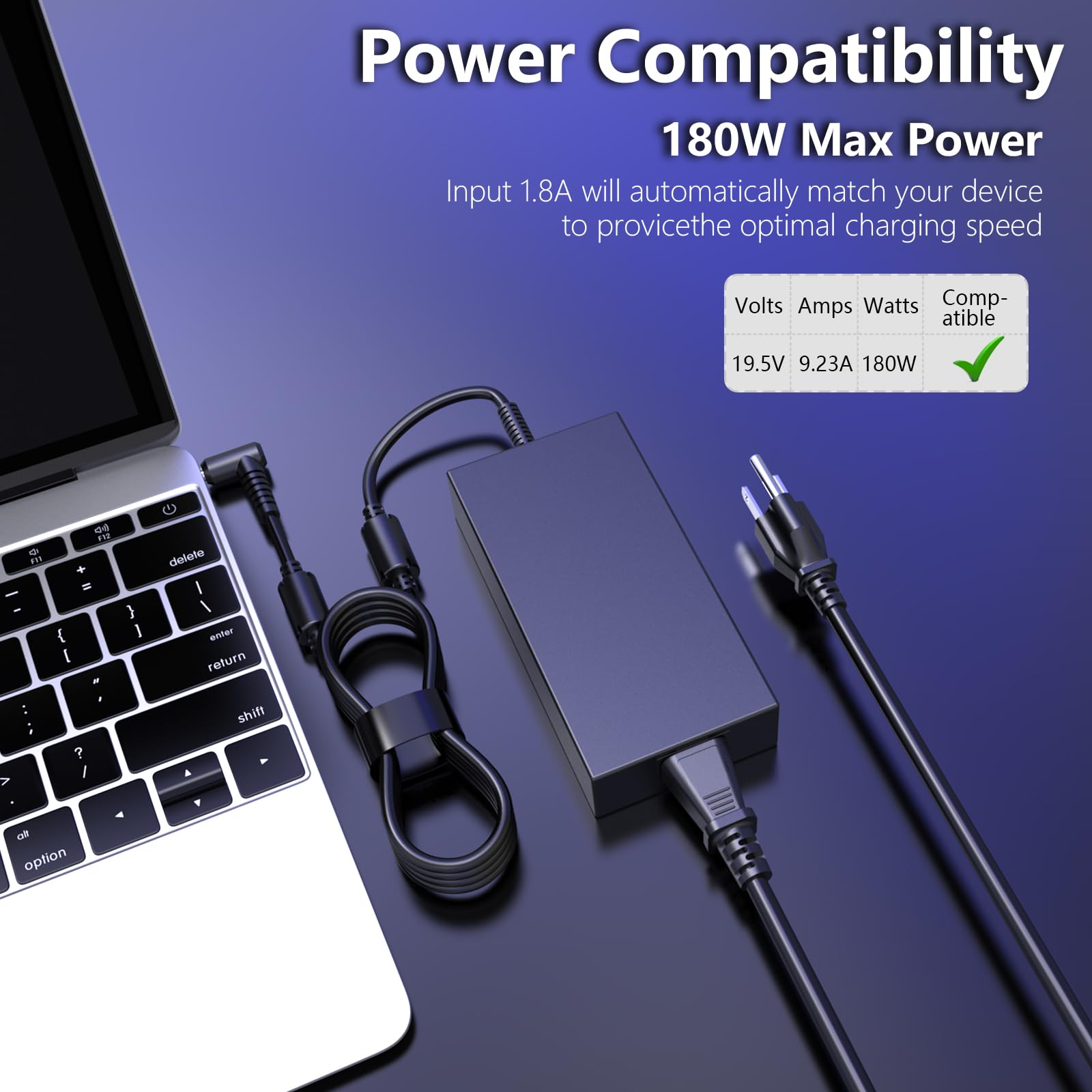 Chargeur Secteur MSI GT783R - Adaptateur 180W 19.5V 9.23A, Générique Noir