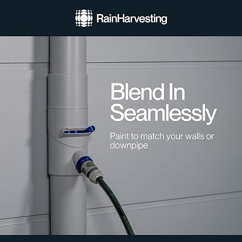 Miniatura 6 de Desviador de bajante de tubería, desviador redondo con filtro para sistema de captura de agua de lluvia, se adapta a tubos de drenaje redondos de 3