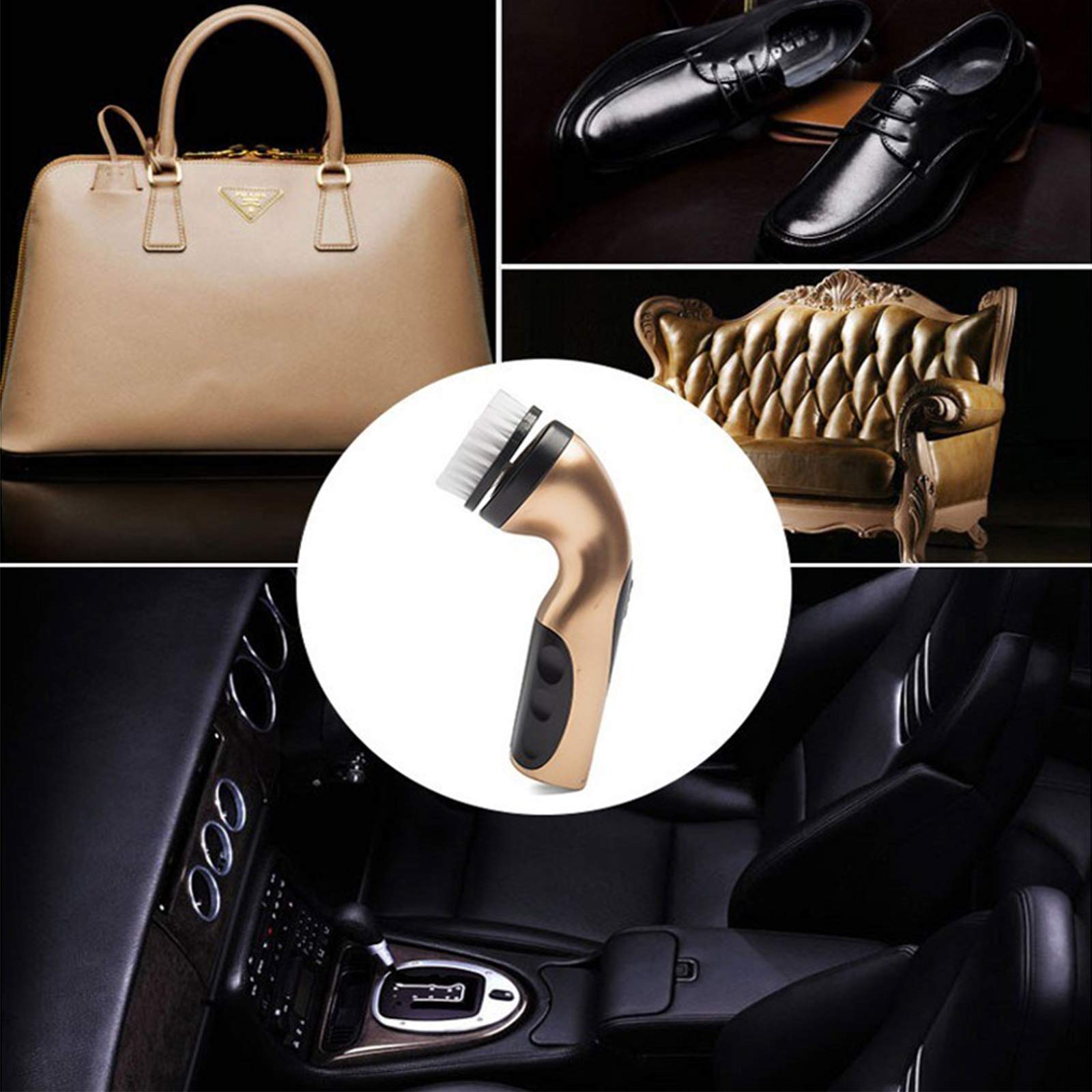 Kit elettrico for lucidare le scarpe, pulitore, set di lucidatura portatile, lavatrice, for in pelle da uomo e donna