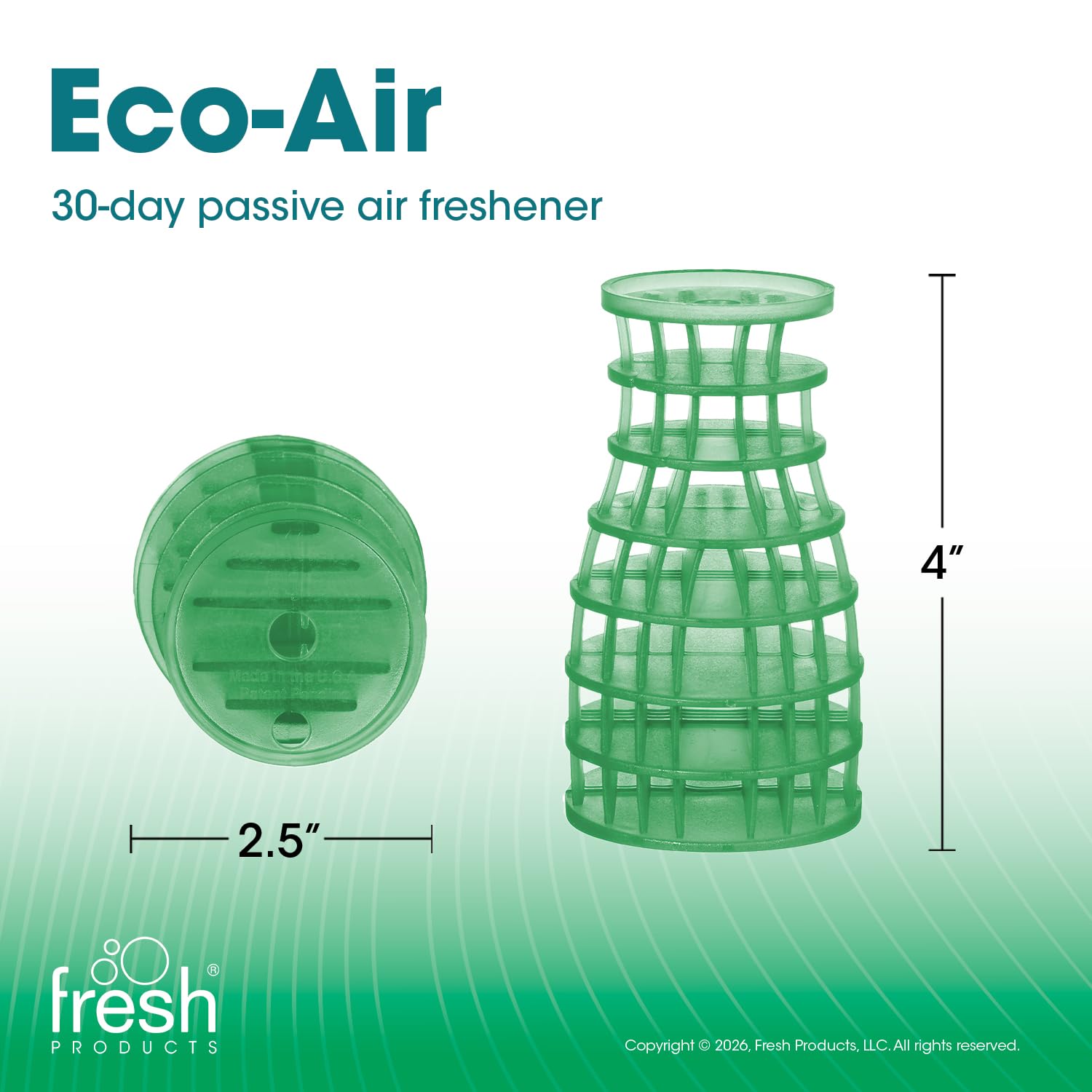Fresh Products EA-F-006I036M-02 Eco odświeżacz powietrza, melon ogórkowy, 6 sztuk