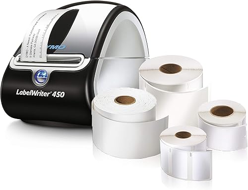 Impresora térmica de etiquetas LabelWriter 450 de DYMO, NegroPlateado