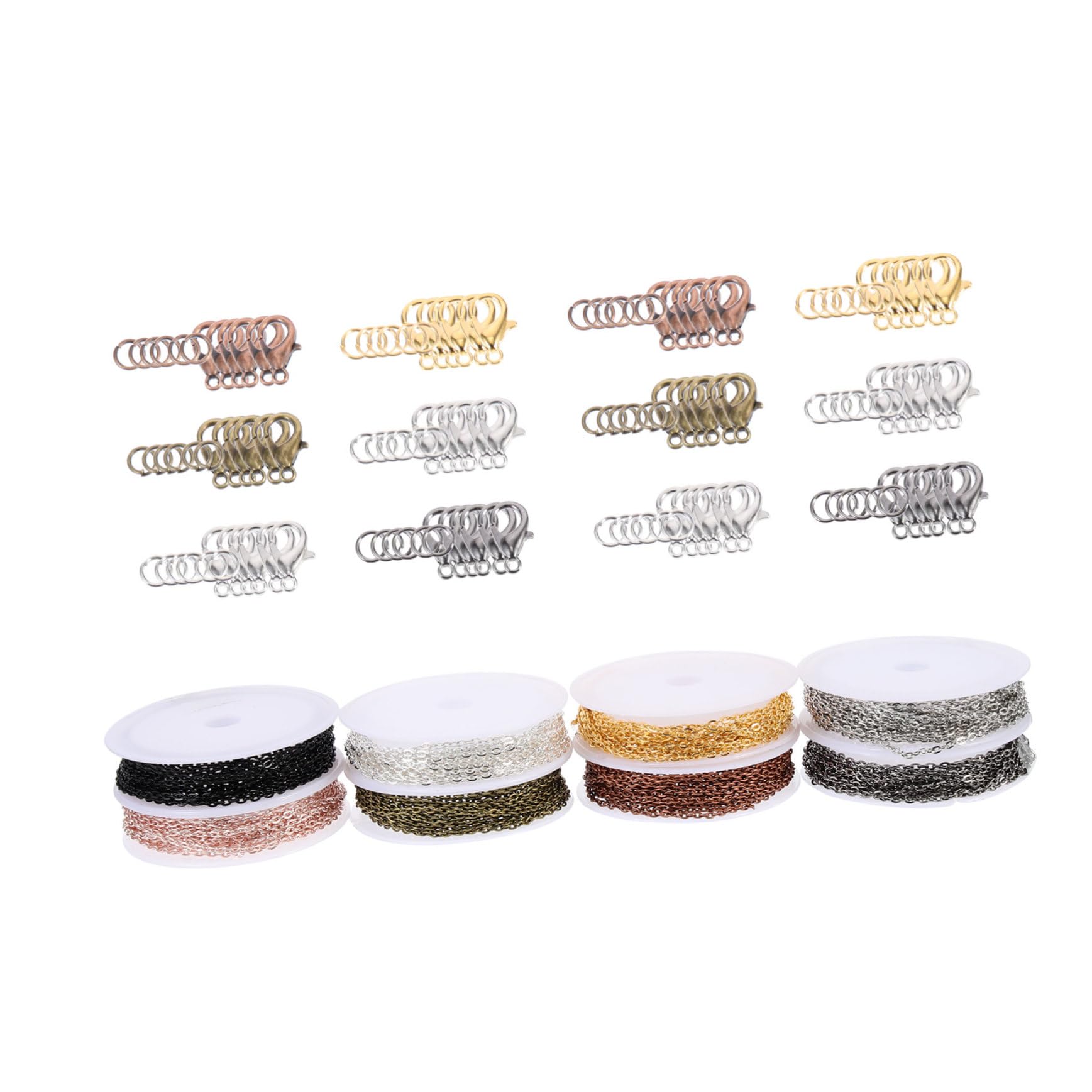 HAPINARY Schmuckherstellung Zubehör Hummerschnalle Offene Ringe Halsketten Verbindungsschnalle Diy Bastelkette Ketten Für Schmuck Machen