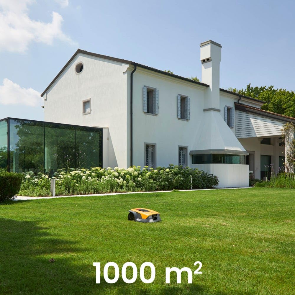 STIGA Robot cortacésped A 10 V, 25,2 V, 18 cm, cámara AI, paquete de conectividad de 10 años, carga automática, jardines de hasta 1000 m²